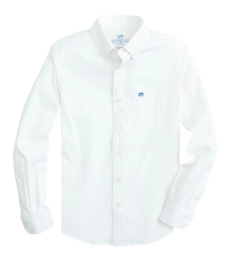 Southern Tide Classic White Solid Sportshirt