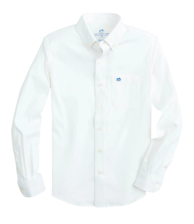 Southern Tide Classic White Solid Sportshirt