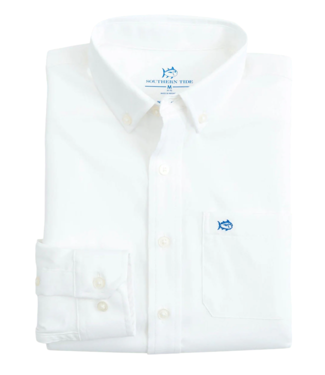 Southern Tide Classic White Solid Sportshirt