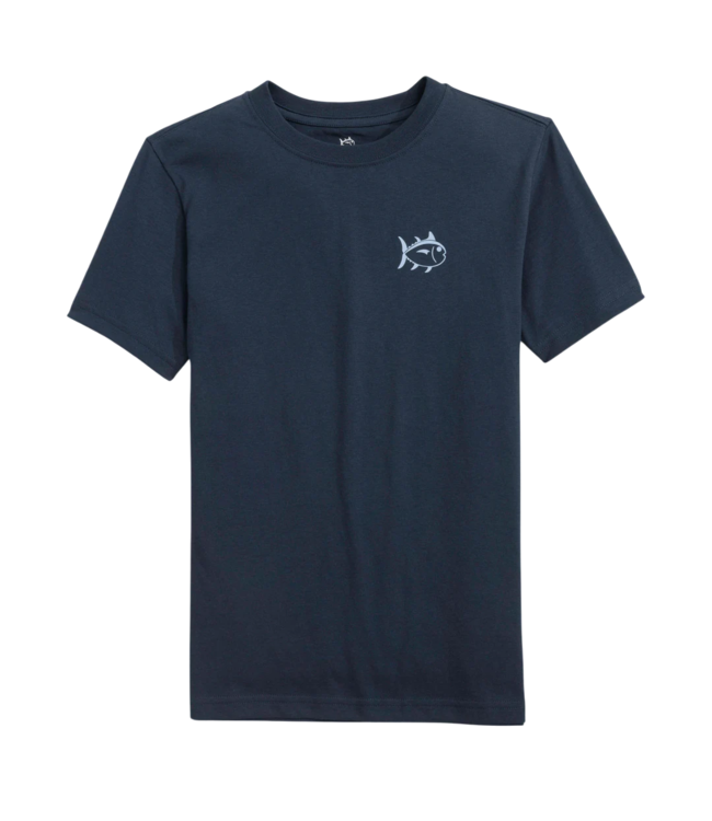 Southern Tide Dress Blue Fish Stamp  S/S Tee