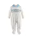 Rachel Riley White/Blue Smocked Babygro