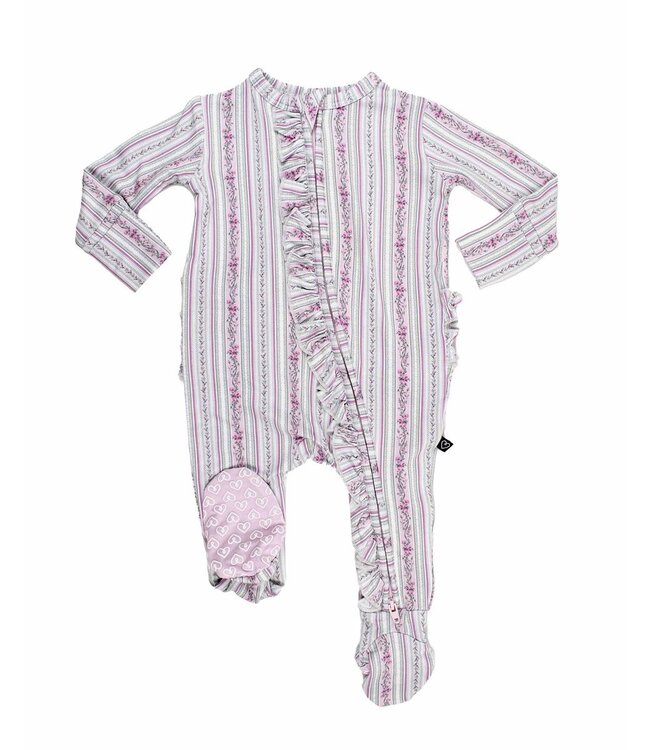 LEV baby Josephine Ruffled Zip Footie