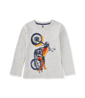 Tea Collection Lt. Grey Motor Bike Graphic Tee