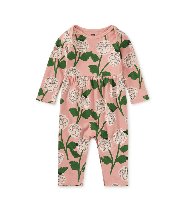 Tea Collection Chrysanthem Lap Shoulder Baby Romper