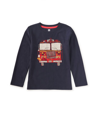 Tea Collection Indigo Firetruck Tee