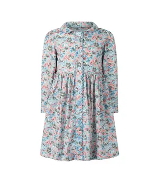 Rachel Riley Blue Floral Button Front L/S Dress