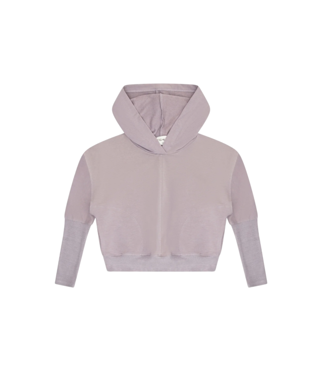 Tenly Cobblestone French Terry Dolman Pocket Hoodie
