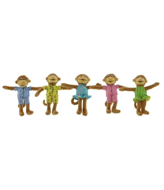 Merry Makers Five Little Monkeys Playset