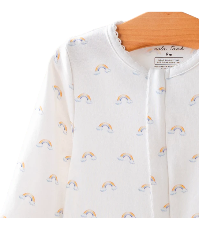 Nola Tawk Rainbow Baby Zip Up PJ