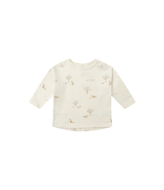 Quincy Mae Ivory Fox Land L/S Tee