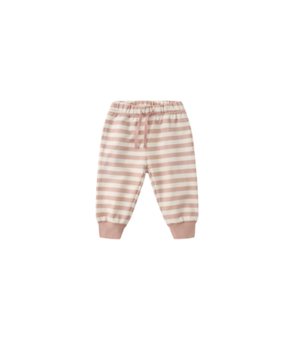 Quincy Mae Pink Stripe Relaxed Sweatpant