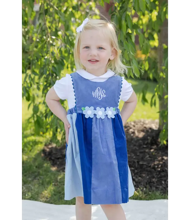 Florence Eiseman Corduroy Jumper w/Flowers