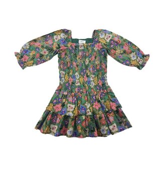 Alto Modas Abstract Floral Mirrorball Dress