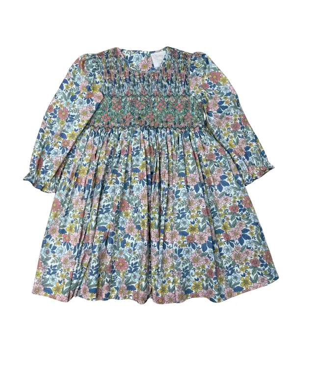 Whimsy Bay Autumn Blooms Smocked Dress