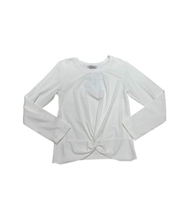 Joyous & Free White L/S Prism Top