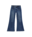 tractr Medium Indigo Mid Rise Braided Patch Pocket Flare Jeans