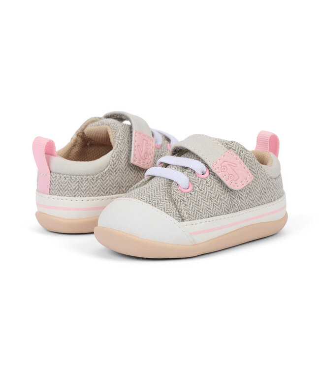 Stevie II INF Gray Herringbone First Walker