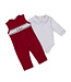 Kissy Kissy Red/White CLB Holiday 25 Smocked Overall Set