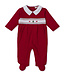 Kissy Kissy Red CLB Holiday 25 Smocked Footie - Tree