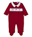 Kissy Kissy Red CLB Holiday 25 Smocked Footie - Santa