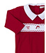 Kissy Kissy Red CLB Holiday 25 Smocked Footie - Santa