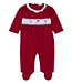 Kissy Kissy Red Girls CLB Holiday 25 Smocked Footie - Santa