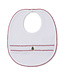 White/Red CLB Holiday 25 Hand Smocked Bib