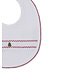 White/Red CLB Holiday 25 Hand Smocked Bib
