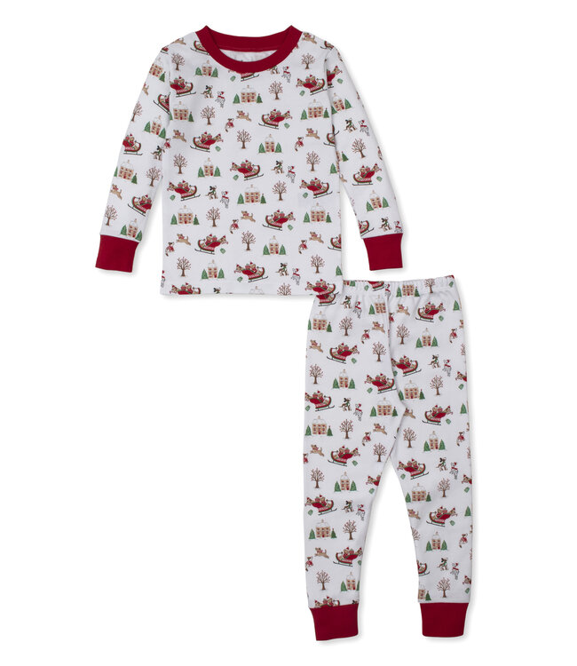 Kissy Kissy Up Up & Away Santa Pups PJ Set