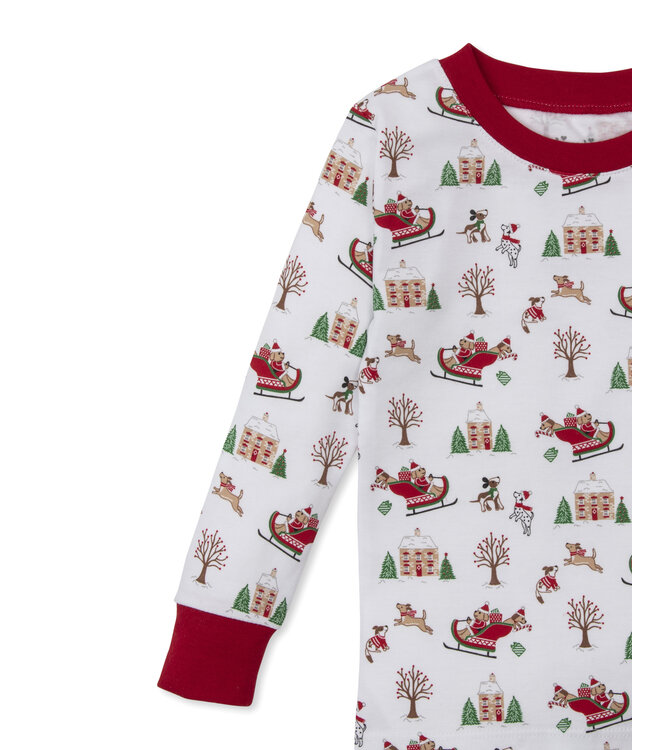 Kissy Kissy Up Up & Away Santa Pups PJ Set