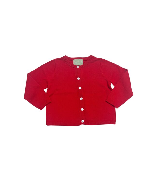 Sage and Lilly Red Cardigan