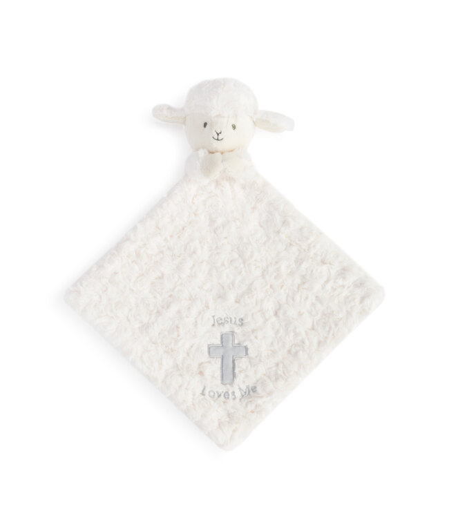 demdaco Lamb Rattle Blankie