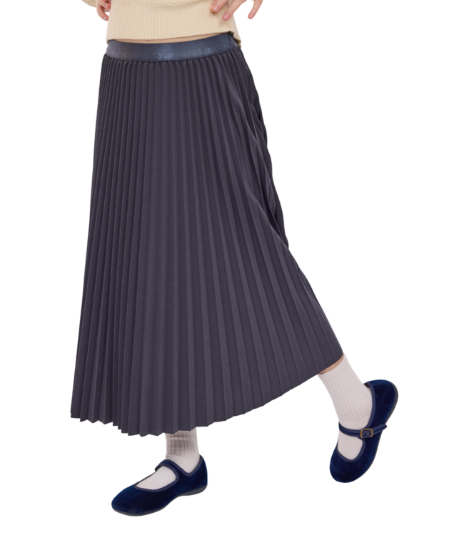 Sadie & Sage Navy Full of Charm Midi Skirt