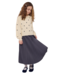 Navy Full of Charm Midi Skirt