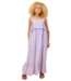 Sadie & Sage Lavender Takes Time Ruffle Trim Maxi Dress