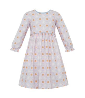 Claire & Charlie Pink/Blue Ghost L/S Dress