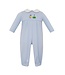 Petit Bebe Lt. Blue Stripe Knit Golf L/S Romper