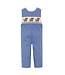 Anavini Royal Blue Gingham Puppies Long Jon Jon