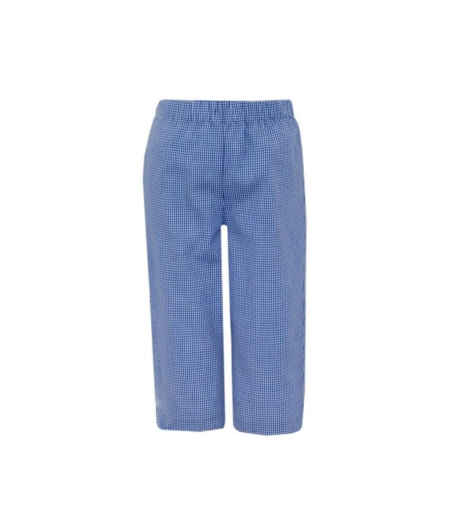 Anavini Royal Blue Gingham Puppies Pants