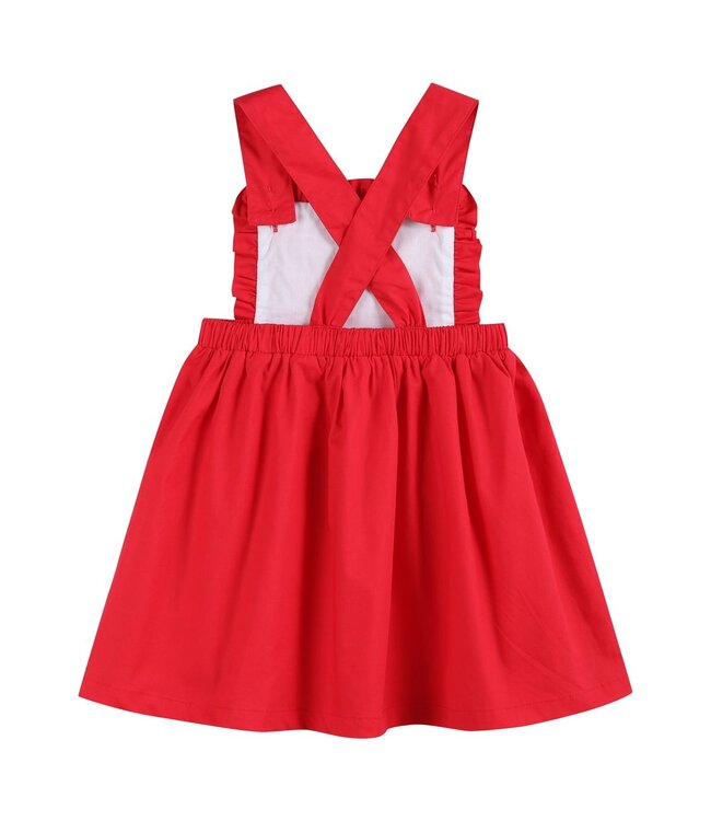 Lil Cactus Red Ruffle Jumper Dress
