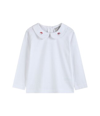 Lil Cactus White Cotton Collared Santa Shirt