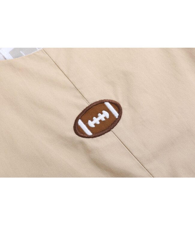 Lil Cactus Lt. Brown Football Overalls