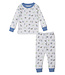 Kissy Kissy Blue Puppy's Sleigh Riding Fun PJ Set