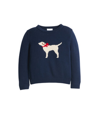 Little English Girl Lab Intarsia Sweater