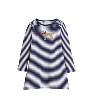 Little English Lab Applique T-Shirt Dress