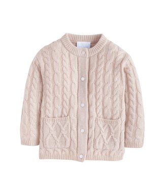 Little English Oatmeal Classic Cashmere Cardigan