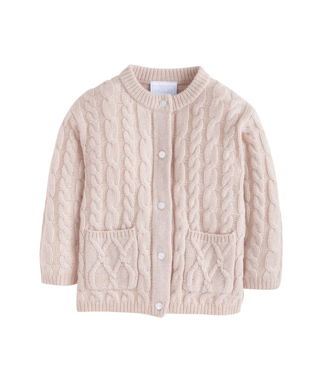 Little English Oatmeal Classic Cashmere Cardigan