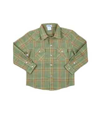 Blue Quail Deer Camp Plaid Flannel Pearl Snap L/S Shirt