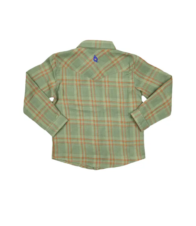 Blue Quail Deer Camp Plaid Flannel Pearl Snap L/S Shirt