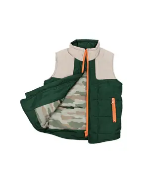 Blue Quail Green/Khaki Classic Camo Quilted Vest